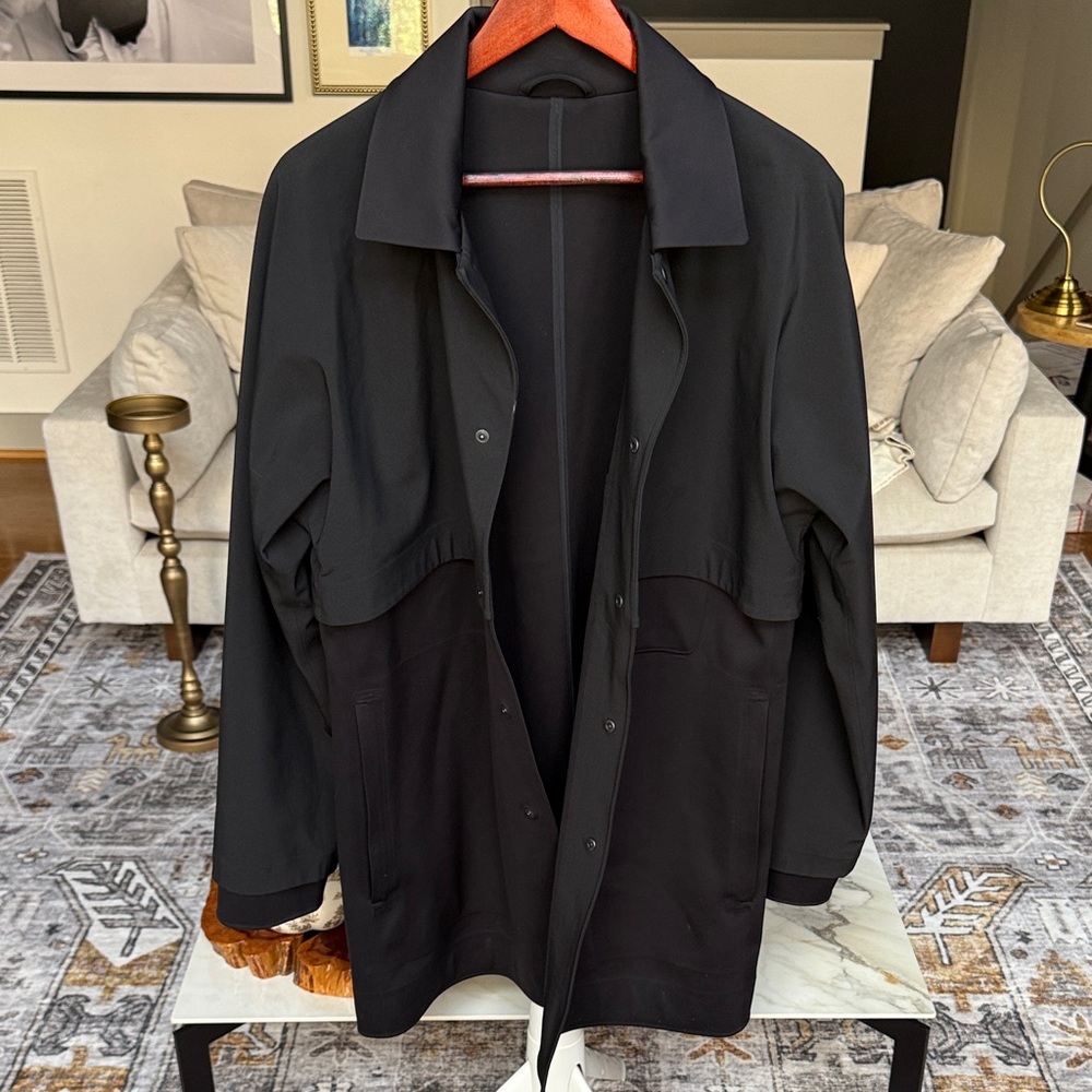 Lululemon Black Heavy Rain Trench